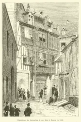 Wasserbarometer-Experiment, durchgeführt in Rouen, 1646